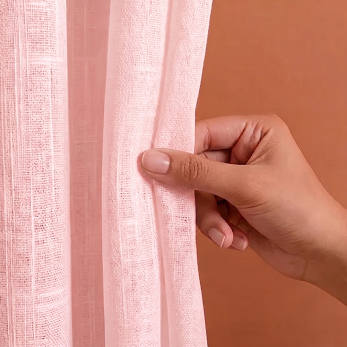 Fort Absolute - Pink Sheer Curtain