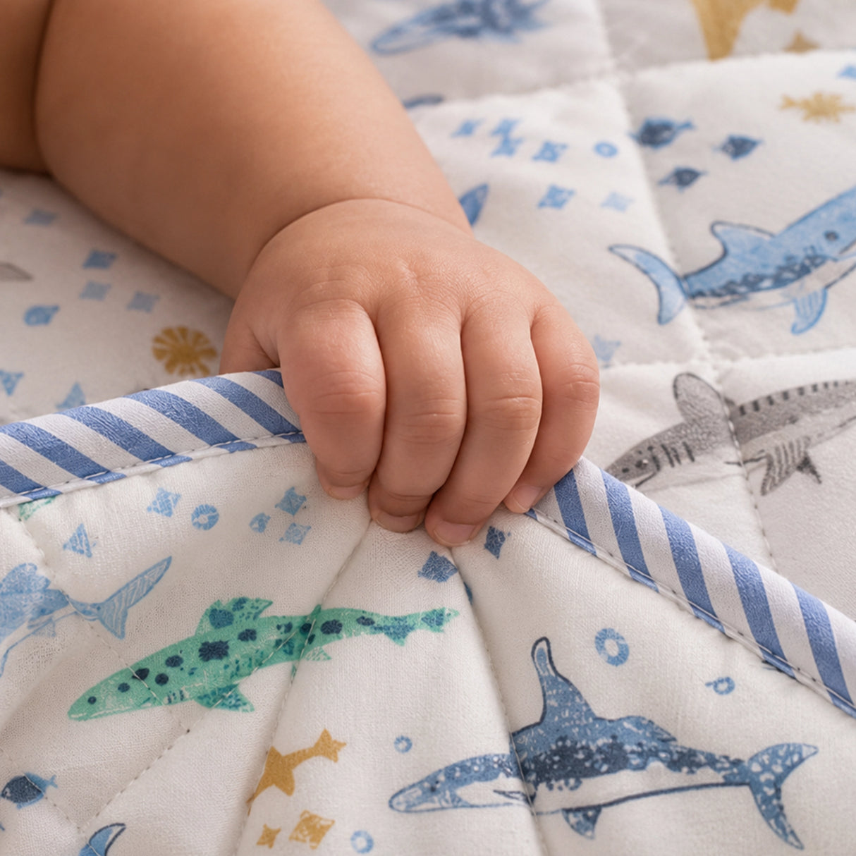 Imprimer Baby Blue Hunter - Printed Baby Blanket