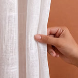 Fort Absolute - Rod Pocket White Sheer Curtain