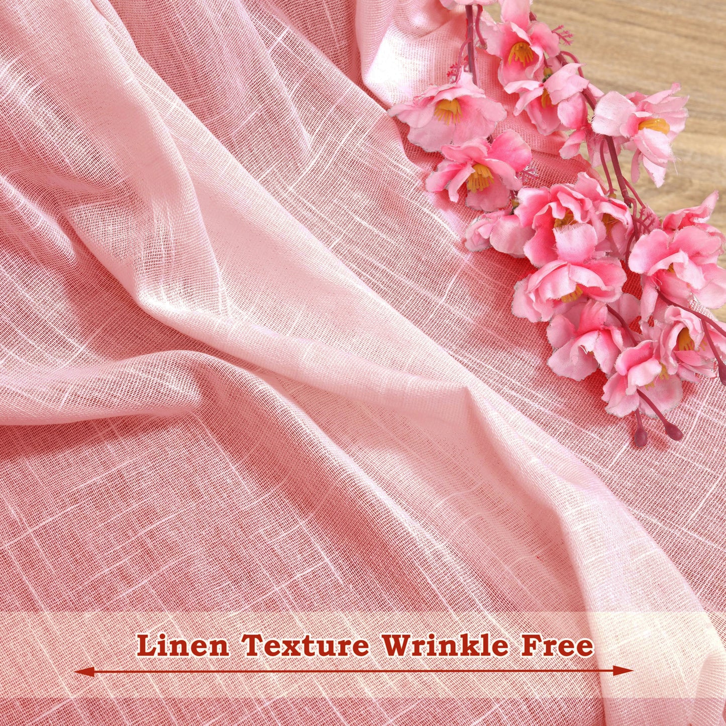 Fort Absolute - Rod Pocket Pink Sheer Curtain
