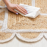 Scalloped Border Jute Area Rug - Rectangular