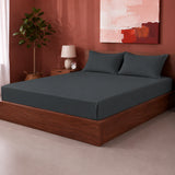 Fort Sublime - Solid Fitted Bedsheet (Dark Grey)