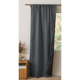 Grey Embossed Blackout Curtain (Elara - Rod Pocket)