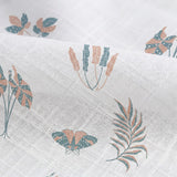 White Lunaria Garden Eyelet Printed Sheer Curtain