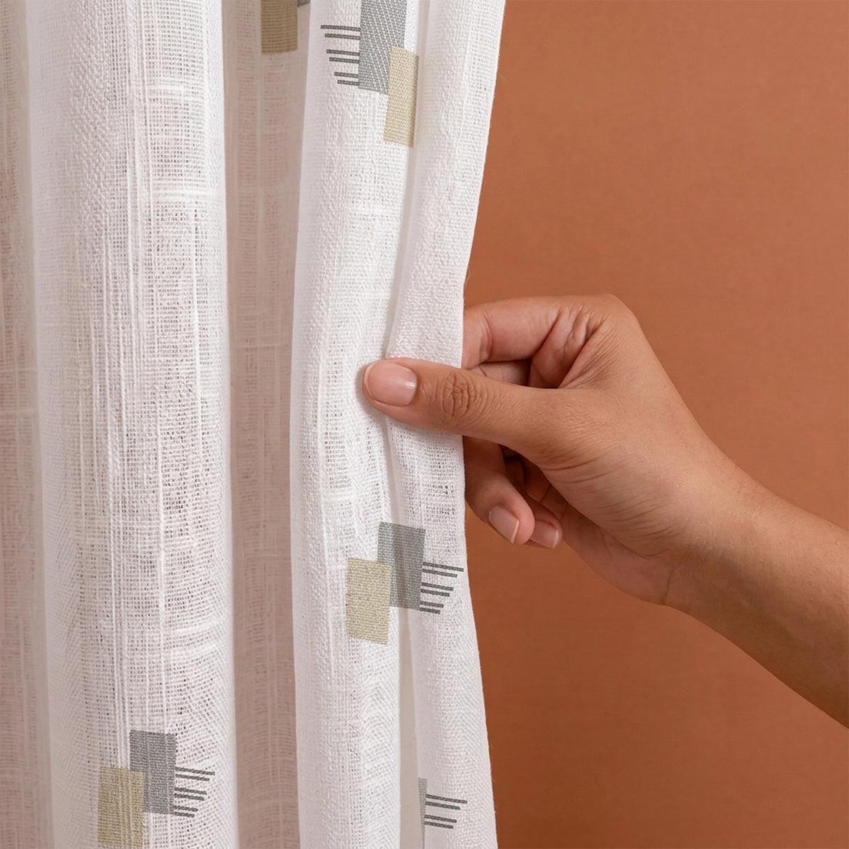 Imprimer Modern Mosaic - Sheer Curtain