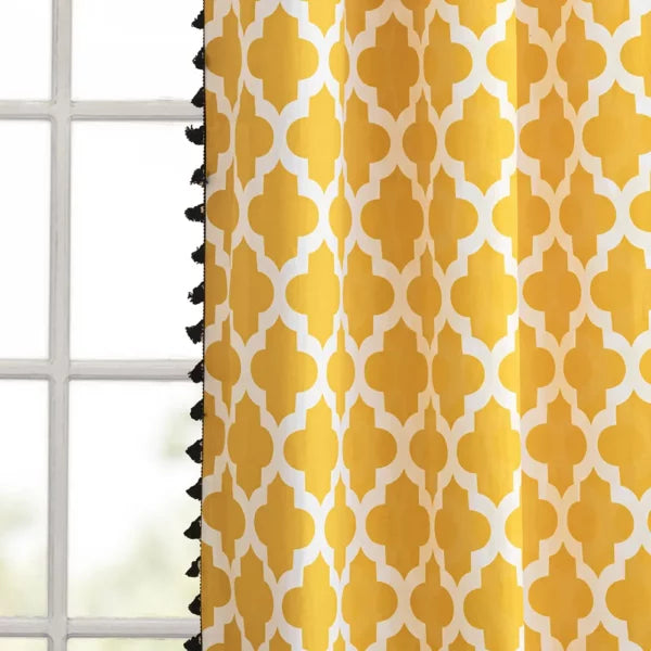 Imprimer Handpicked Soleil - Printed Semi Blackout Curtain (Yellow)