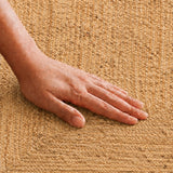 Natural Scalloped Jute Area Rug - Rectangular