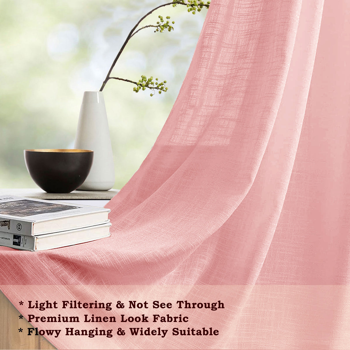 Fort Absolute - Pink Loop Sheer Curtain