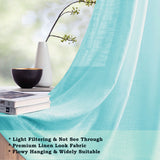 Fort Absolute - Back Tab Solid Sheer Curtain (Celeste)