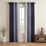 Blackout Ombre Curtain (Grey & Black)
