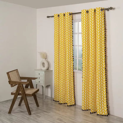 Handpicked Aztec - Curtain Yellow