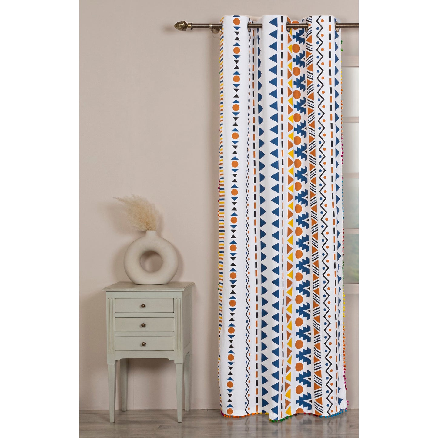 Imprimer Handpicked Santo - Printed Semi Blackout Curtain (Blue)