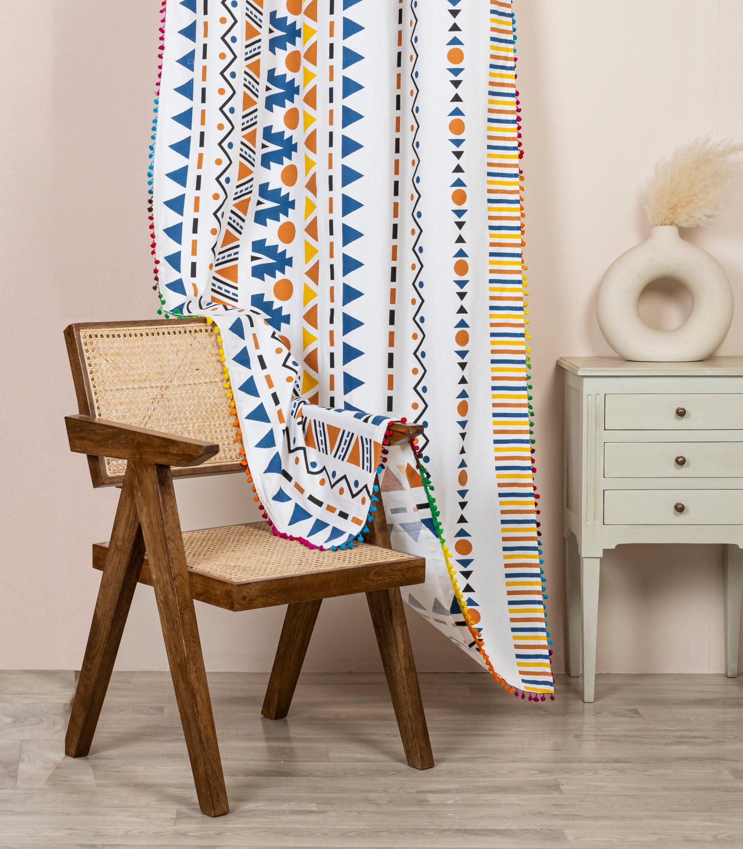 Imprimer Handpicked Santo - Printed Semi Blackout Curtain (Blue)