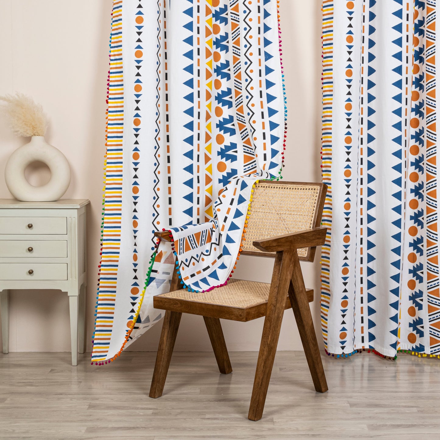 Imprimer Handpicked Santo - Printed Semi Blackout Curtain (Blue)