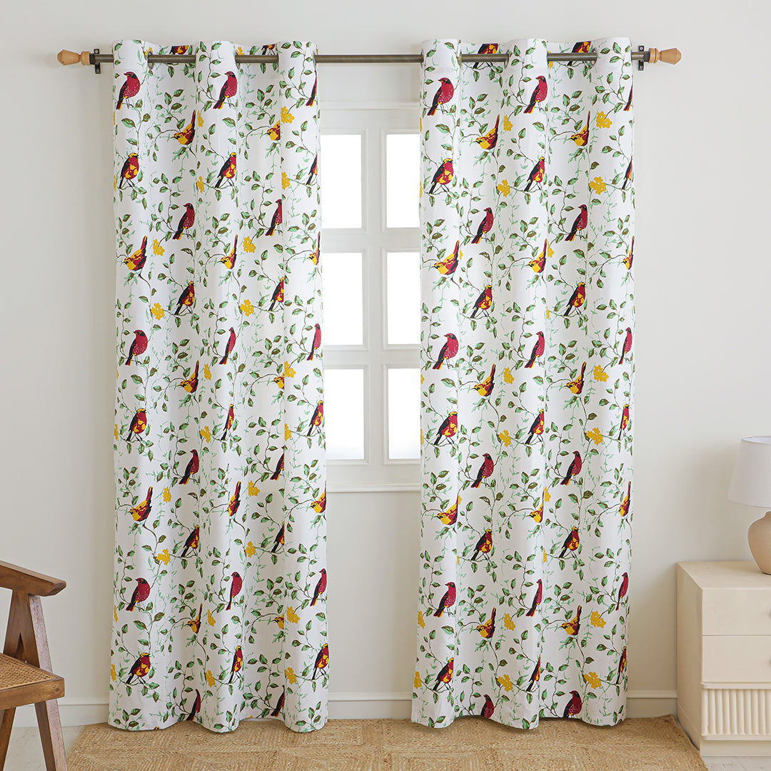 Multicolor Little Wings Eyelet Duck Curtain