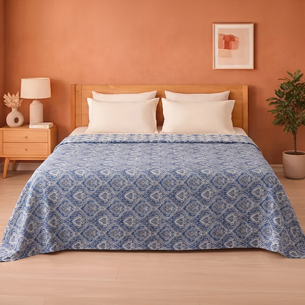 Imprimer Haze - Printed Dohar (Blue & White)