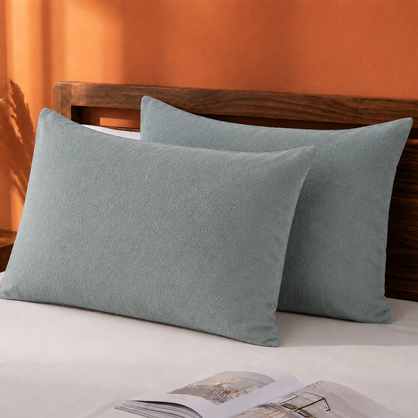 Terry Cotton Pillow Protector – Soft, Absorbent & Easy-Care Pillow Cover