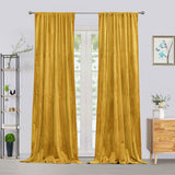 Fort Royal - Rod Pocket Velvet Curtain (Yellow)