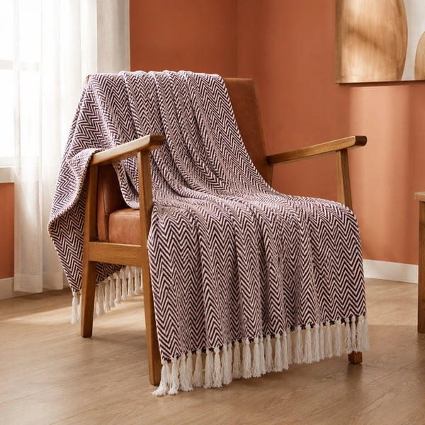 Tessitura Brown Chevron - Throw