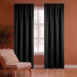 Fort Essential - Rod Pocket Blackout Curtain (Black)