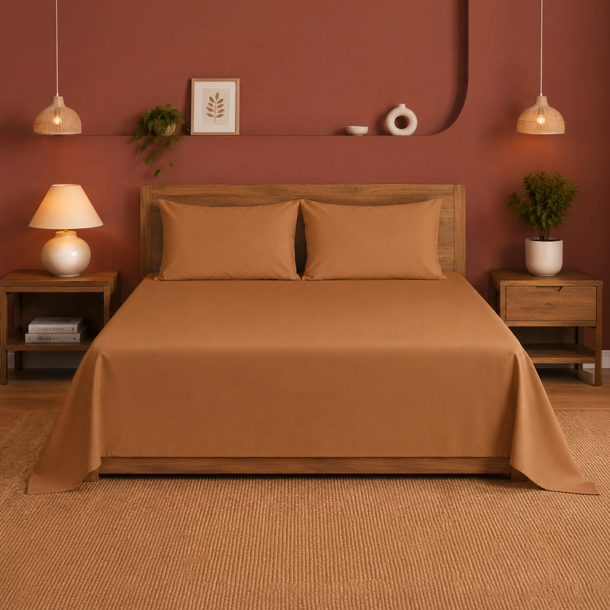 Fort Nightingale - Solid Bedsheet (Taupe)