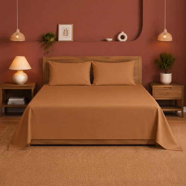 Fort Nightingale - Solid Bedsheet (Taupe)