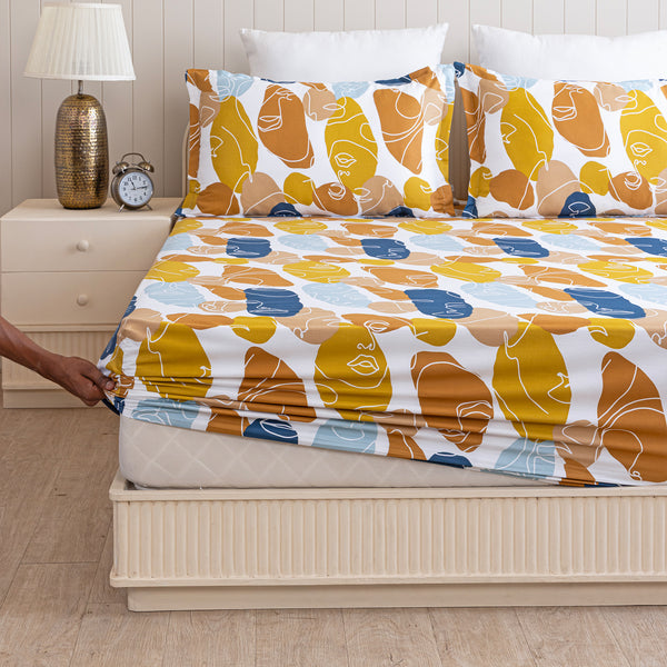 Imprimer Faces of Color - Fitted Sheet