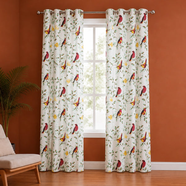 Multicolor Little Wings Eyelet Duck Curtain
