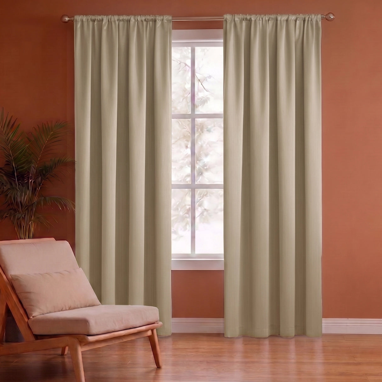 Fort Essential - Rod Pocket Blackout Curtain (Beige)