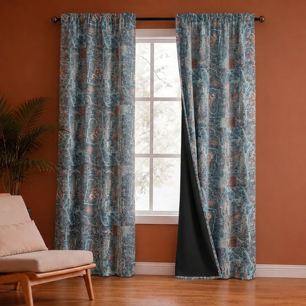 Imprimer River Village - Rod Pocket DP Curtain