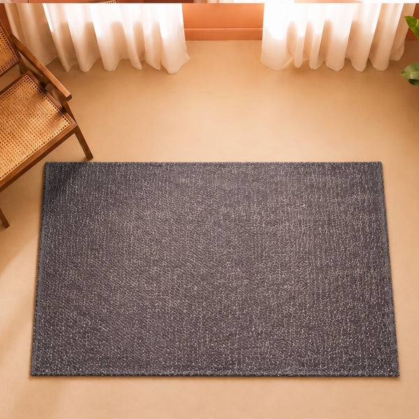 Tessitura Chromatic - Herringbone Cotton Rug (Grey & White)
