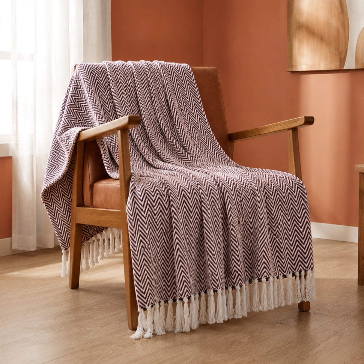 Tessitura Brown Chevron - Throw