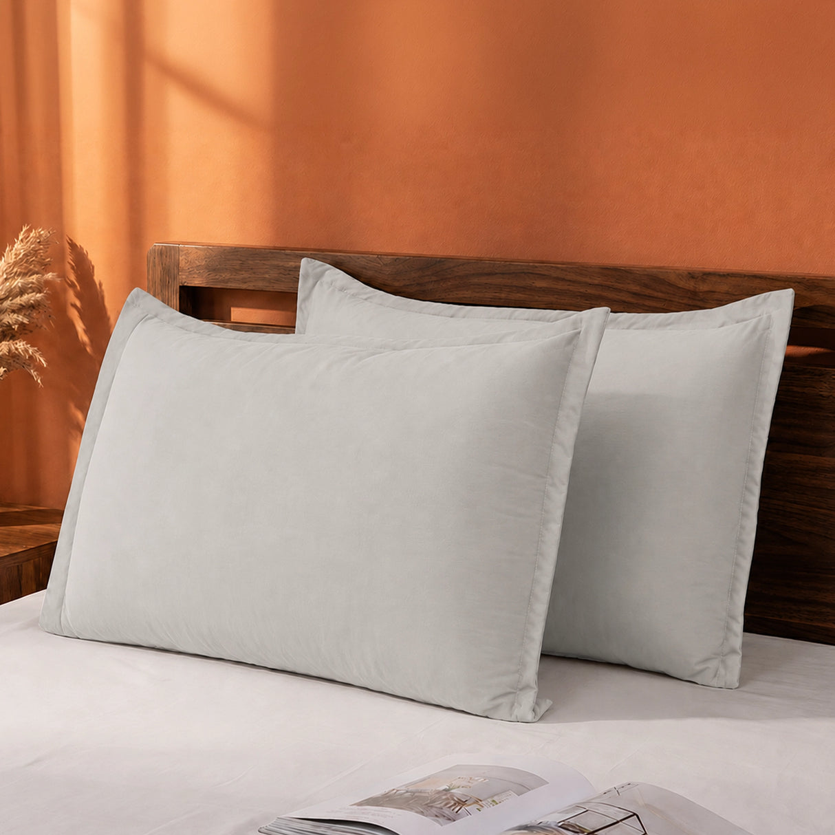 Fort Nightingale - Solid Pillow Cover (Grey) (Bedsheet Excluded)