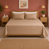 Breton Nap - Satin Stripe Bedsheet (Taupe)