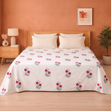 Imprimer Vignette - Rose Printed Dohar Blanket (Red)