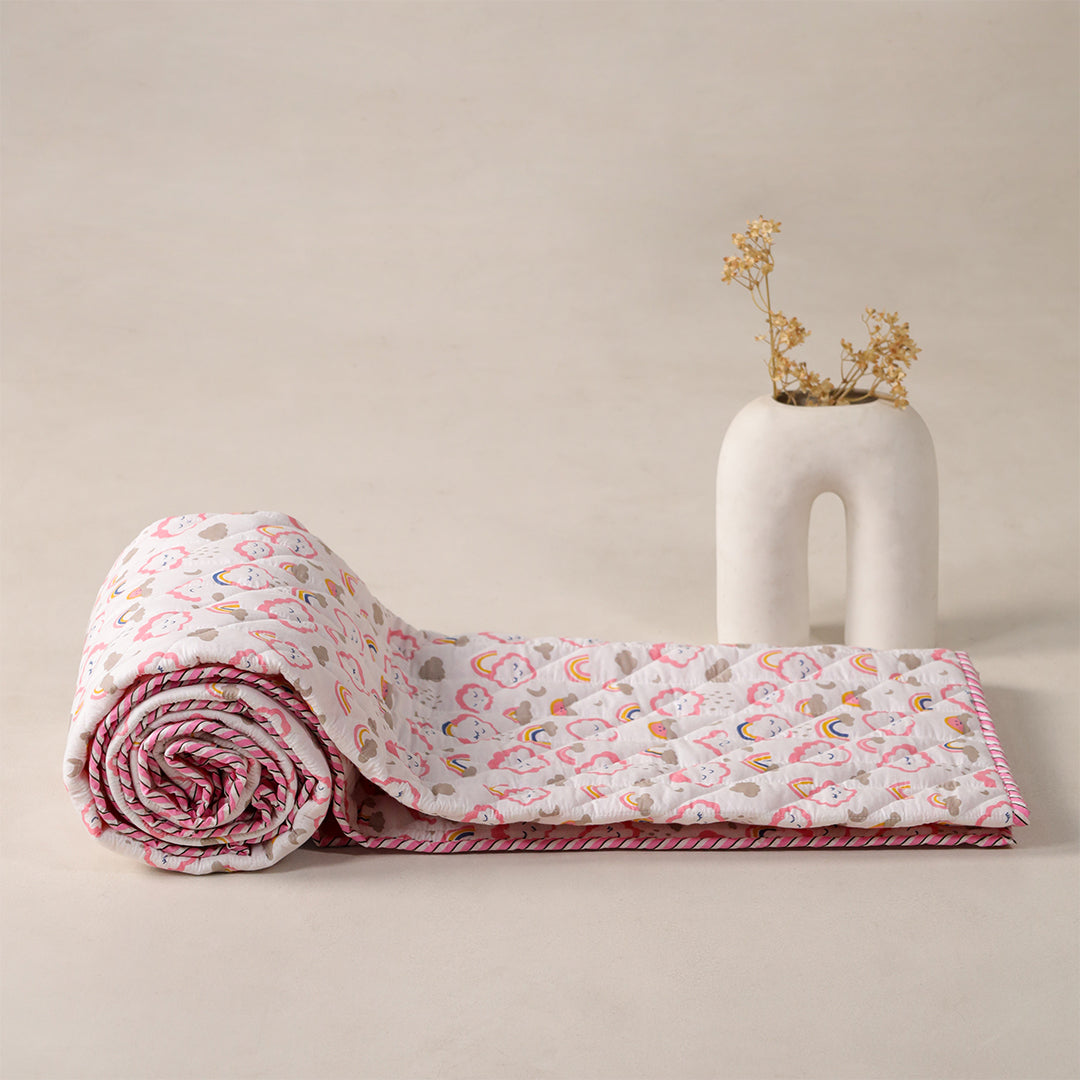 Baby Pink Cloudnine - Printed Baby Blanket
