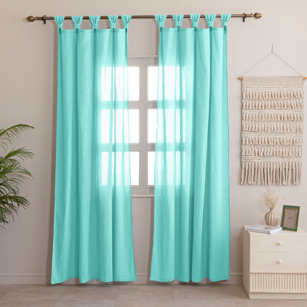 Fort Absolute - Twist Tab Top Sheer Curtain (Celeste)