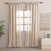 Fort Absolute - Twist Tab Top Sheer Curtain (Beige)