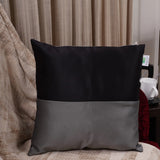 Double Color Pattern Cushion Cover (Black & Grey)