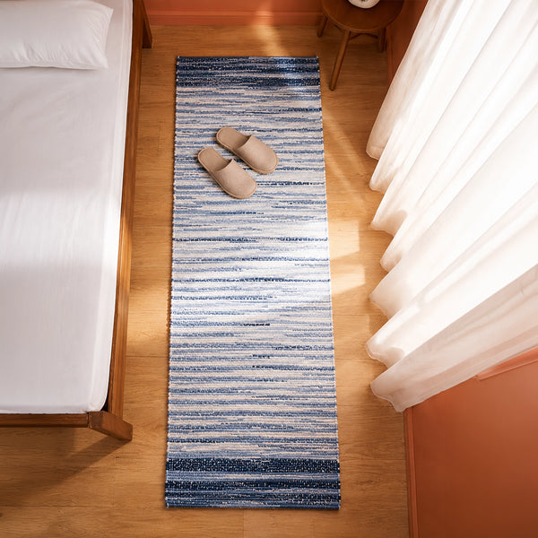 Earthology Soothe - Recycled Runner Rug (Denim Blue)