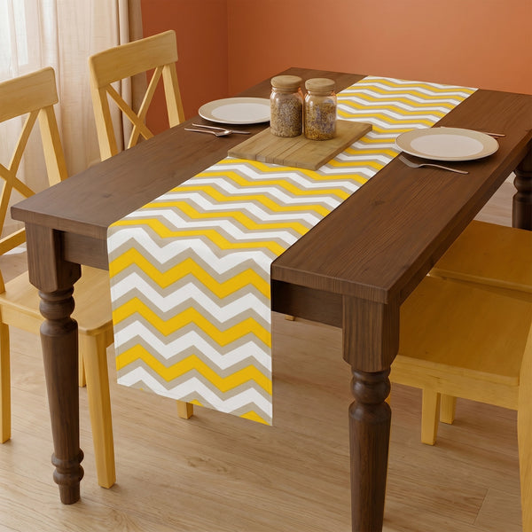 Imprimer Chevron - Printed Table Runner (Yellow)