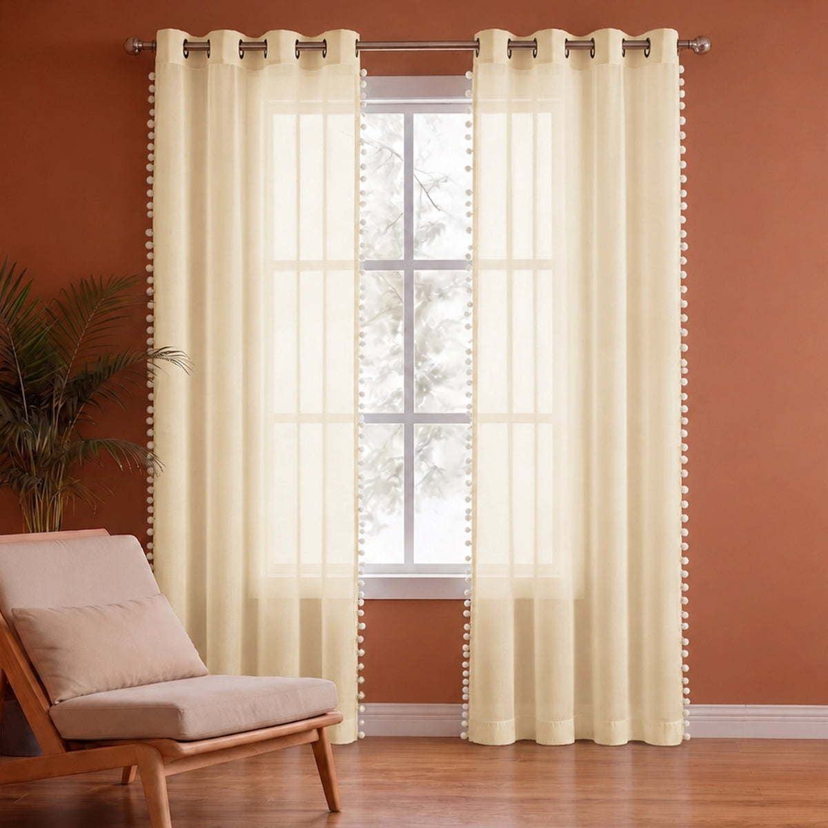 Fort Handpicked Breeze - Beige Sheer Curtain
