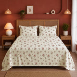 Blush Garden  - White Floral Bedsheet