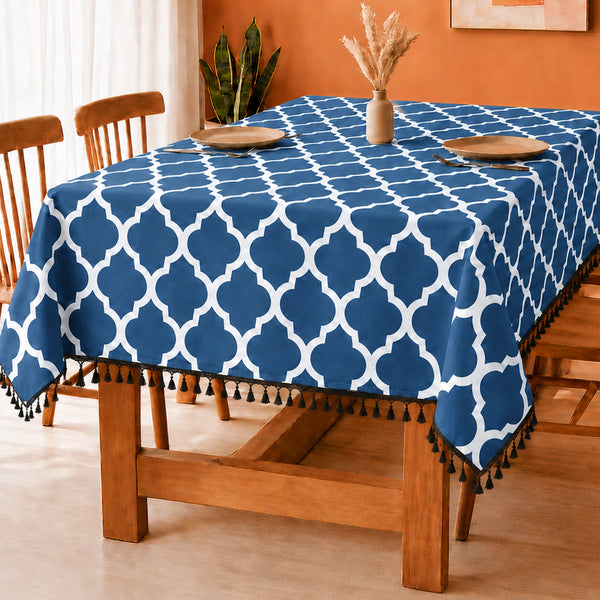 Imprimer Handpicked Quatrefoil - Table Cover (Blue)