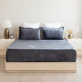 Homemonde Lightweight - Fleece Fitted Bedsheet (Grey)