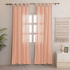 Fort Absolute - Twist Tab Top Sheer Curtain (Peach)