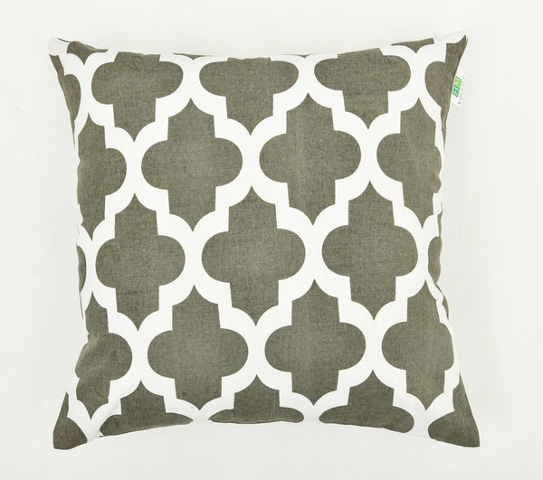 Imprimer Quatrefoil - Printed Cushion Cover (Grey)