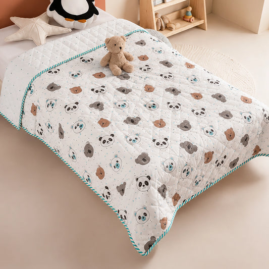 Baby Panda and Friends - Printed Baby BlanketBaby Panda and Friends - Printed Baby Blanket