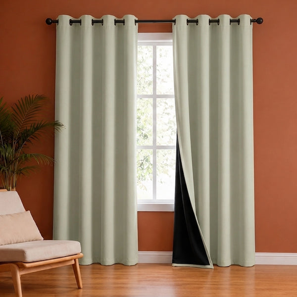 Fort Essential - Black Backing Blackout Curtain (Off White)