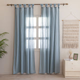 Fort Absolute - Twist Tab Top Sheer Curtain (Silver Grey)